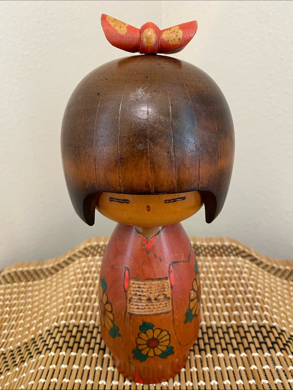 Vintage Signed Japanese Sosaku Kokeshi Doll by Masayoshi Yamagishi - 8"